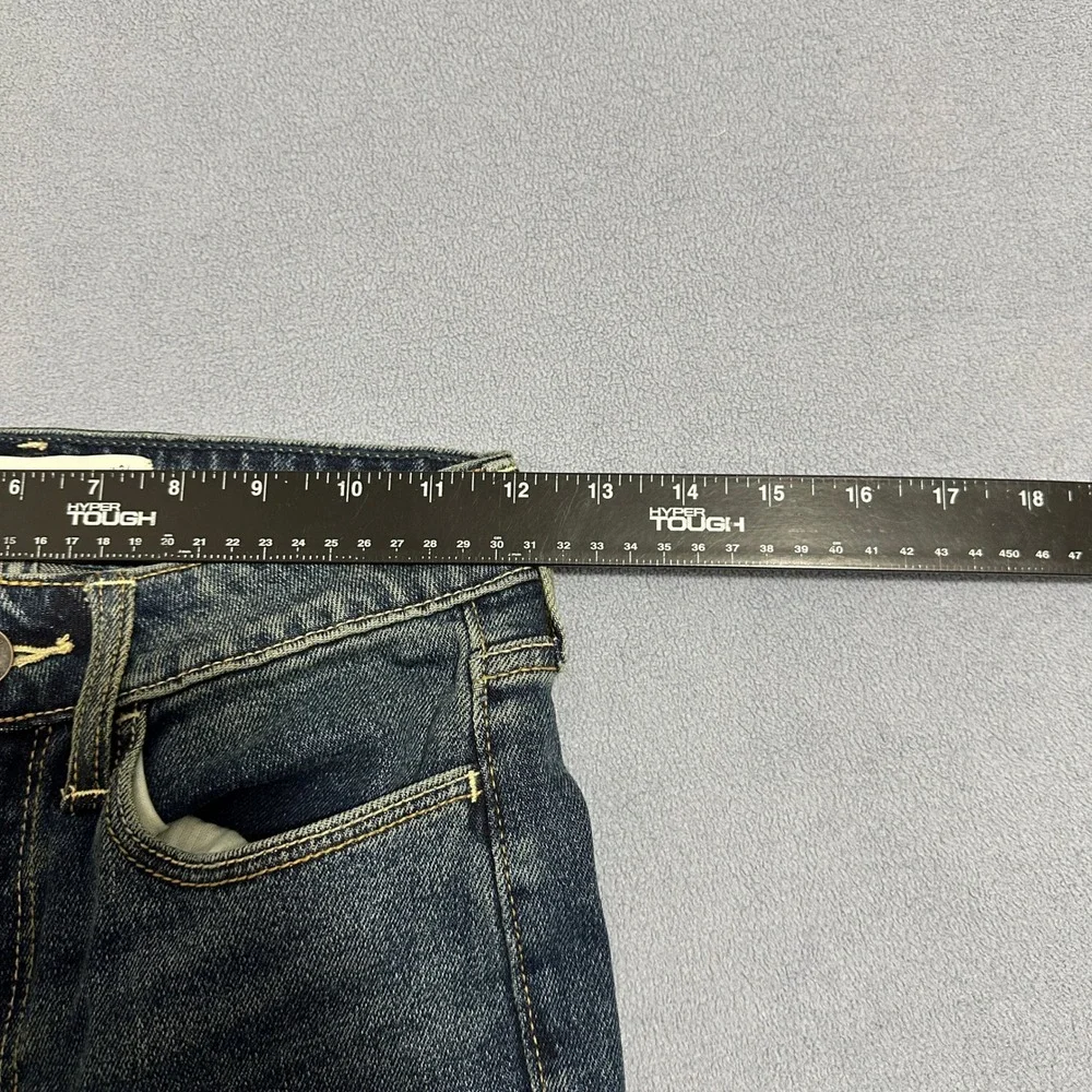Hollister High-Rise Flare Leg Jeans Embroidered Dark Wash Blue Size W24 L32 - Picture 8 of 12